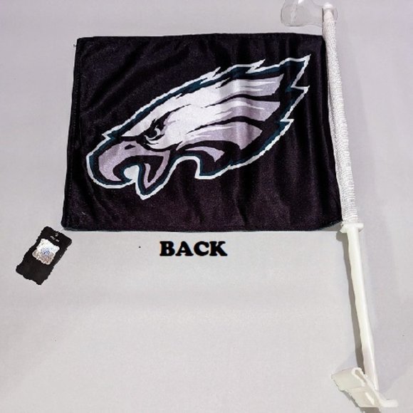 🏈🆕 PHILADELPHIA EAGLES DOUBLE SIDED CAR FLAG - HOME-AWAY DESIGN - NFL - MEN - Picture 3 of 3